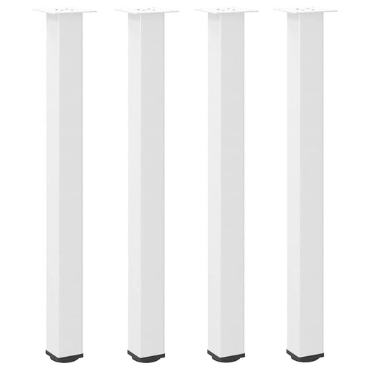 Gambe per tavolo da bar 4 pz bianche 100-102 cm in acciaio - homemem39