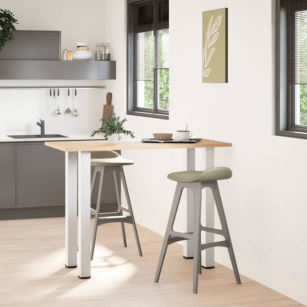 Gambe per tavolo da bar 4 pz bianche 100-102 cm in acciaio