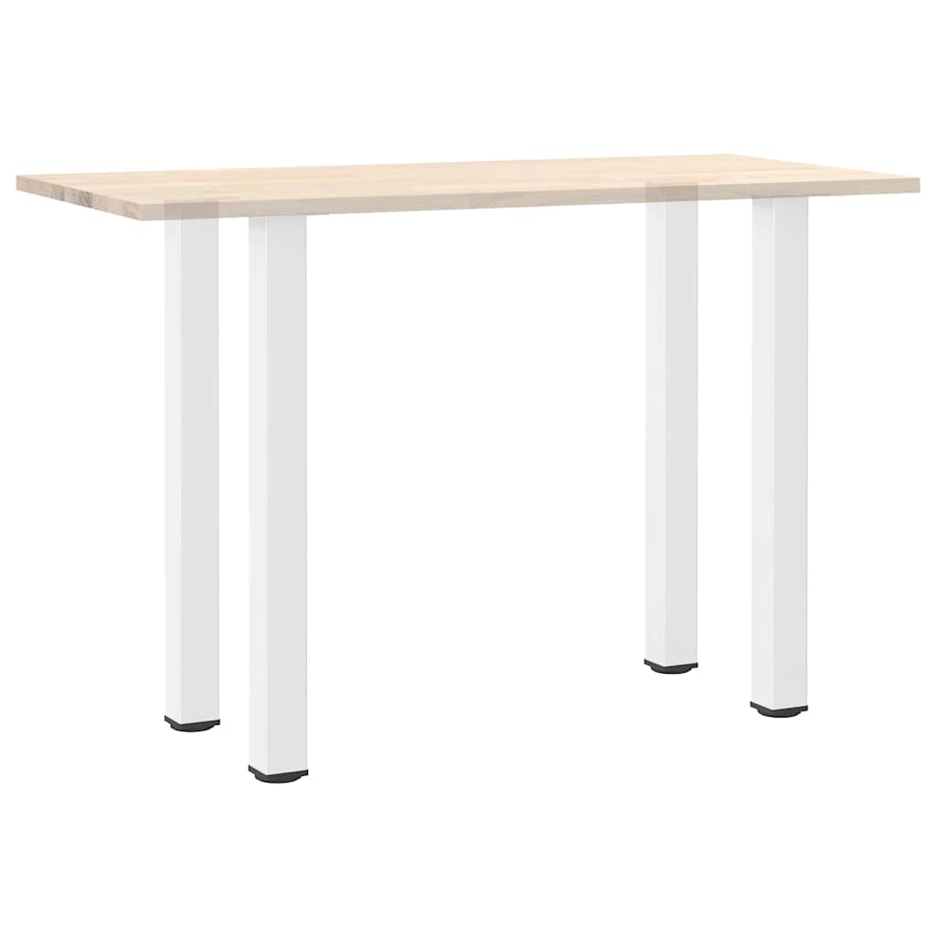 Gambe per tavolo da bar 4 pz bianche 100-102 cm in acciaio