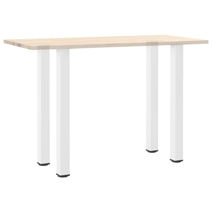 Gambe per tavolo da bar 4 pz bianche 100-102 cm in acciaio