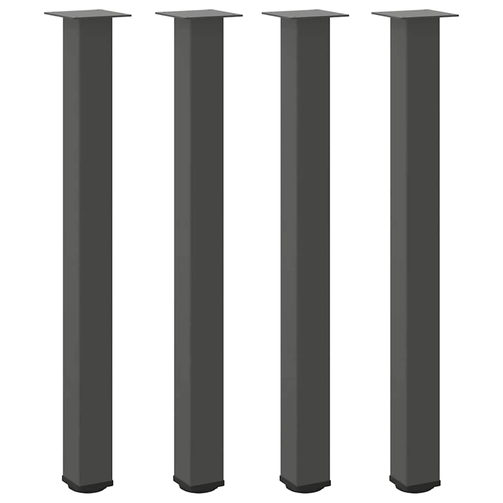 Gambe per tavolo da bar 4 pz Antracite 100-102 cm Acciaio