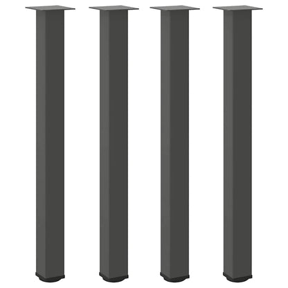Gambe per tavolo da bar 4 pz Antracite 100-102 cm Acciaio