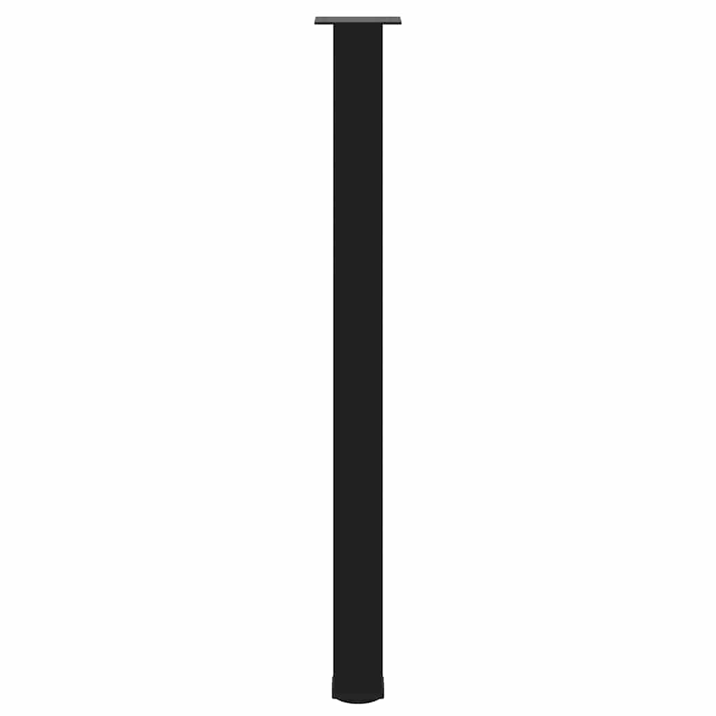 Gambe per Tavolino 4 pz Nero 110-112 cm in Acciaio - homemem39