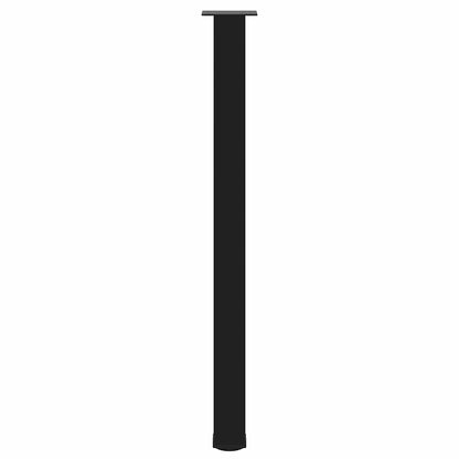 Gambe per Tavolino 4 pz Nero 110-112 cm in Acciaio - homemem39