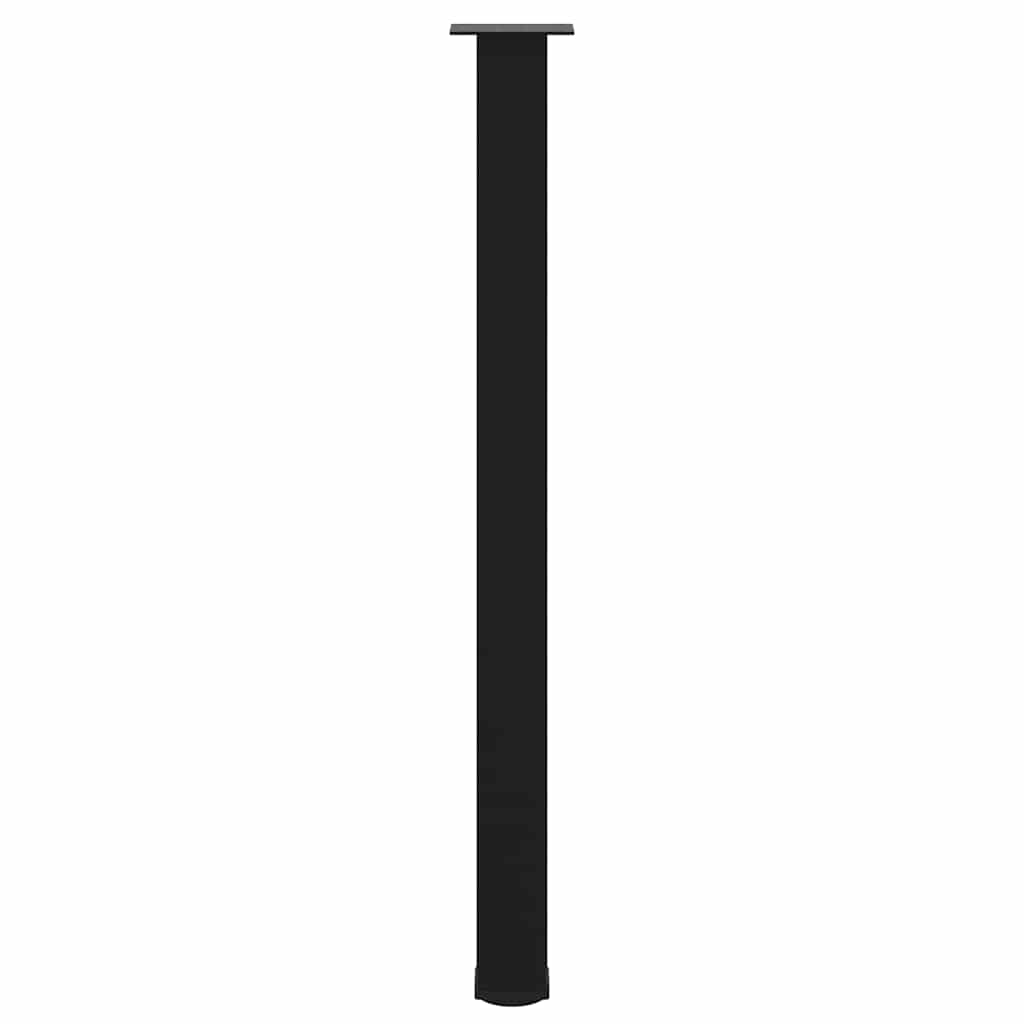 Gambe per Tavolino 4 pz Nero 110-112 cm in Acciaio - homemem39