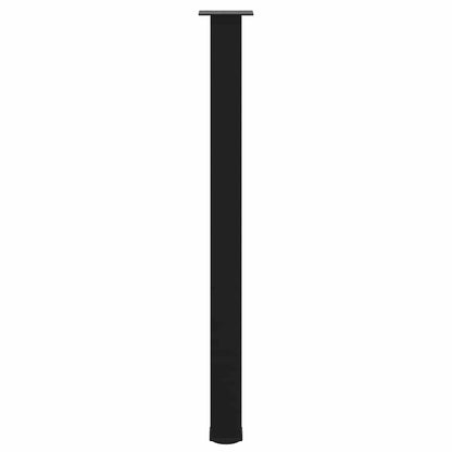 Gambe per Tavolino 4 pz Nero 110-112 cm in Acciaio - homemem39