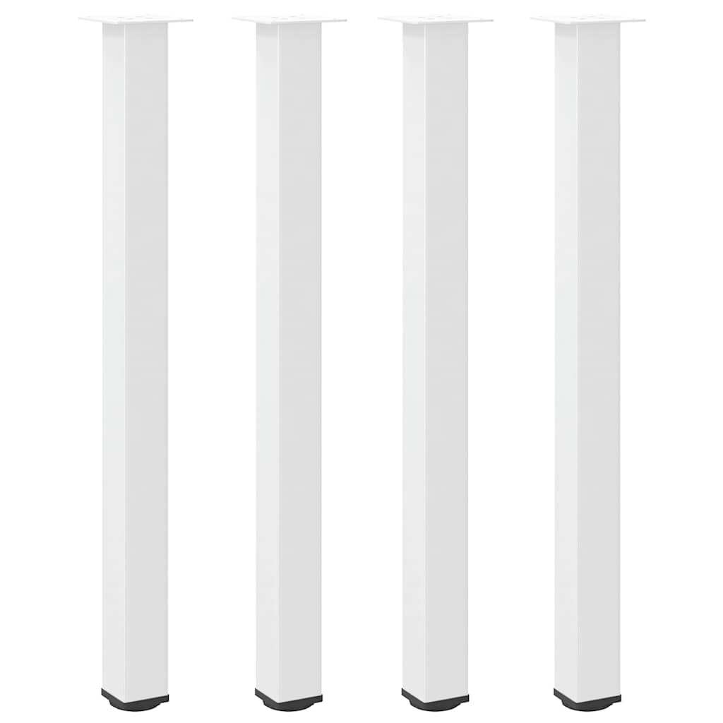 Gambe per tavolo da bar 4 pz bianche 110-112 cm in acciaio - homemem39