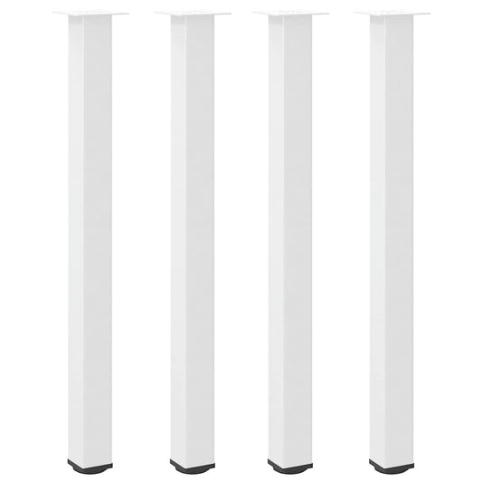 Gambe per tavolo da bar 4 pz bianche 110-112 cm in acciaio - homemem39