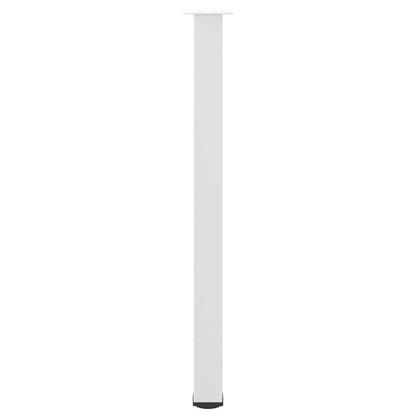 Gambe per tavolo da bar 4 pz bianche 110-112 cm in acciaio - homemem39