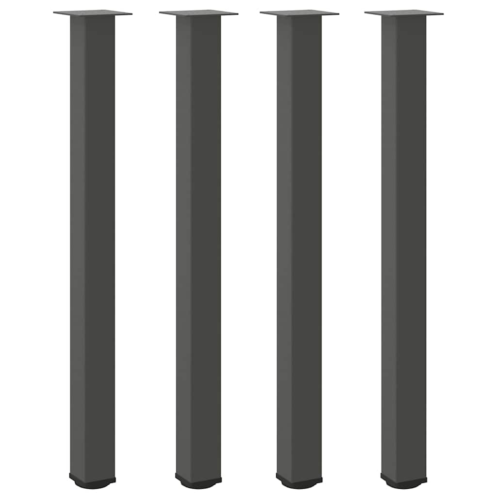 Gambe per Tavolino 4 pz Antracite 110-112 cm in Acciaio - homemem39