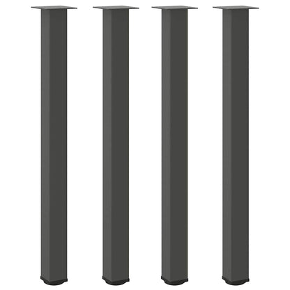 Gambe per Tavolino 4 pz Antracite 110-112 cm in Acciaio - homemem39