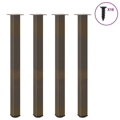 Gambe per Tavolino 4 pz Acciaio Naturale 110-112 cm Acciaio - homemem39