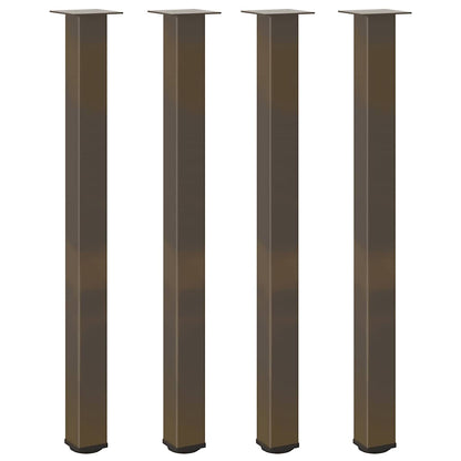 Gambe per Tavolino 4 pz Acciaio Naturale 110-112 cm Acciaio - homemem39