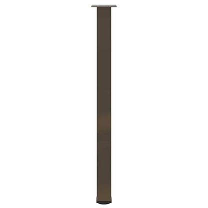 Gambe per tavolo da bar 4 pz in acciaio naturale 110-112 cm