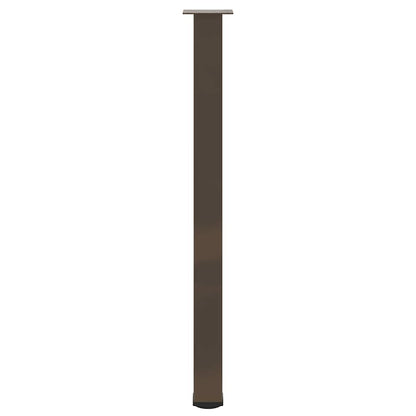 Gambe per tavolo da bar 4 pz in acciaio naturale 110-112 cm