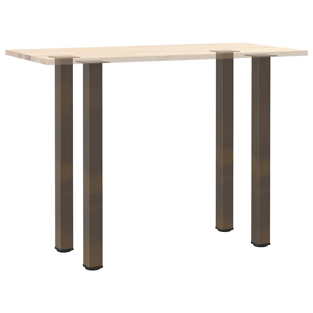 Gambe per tavolo da bar 4 pz in acciaio naturale 110-112 cm