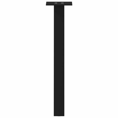 Gambe per Tavolino 4 pz Nero 42 cm in Acciaio