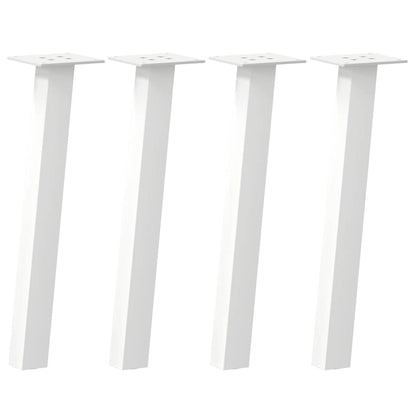 Gambe per Tavolino 4 pz Bianco 42 cm in Acciaio - homemem39