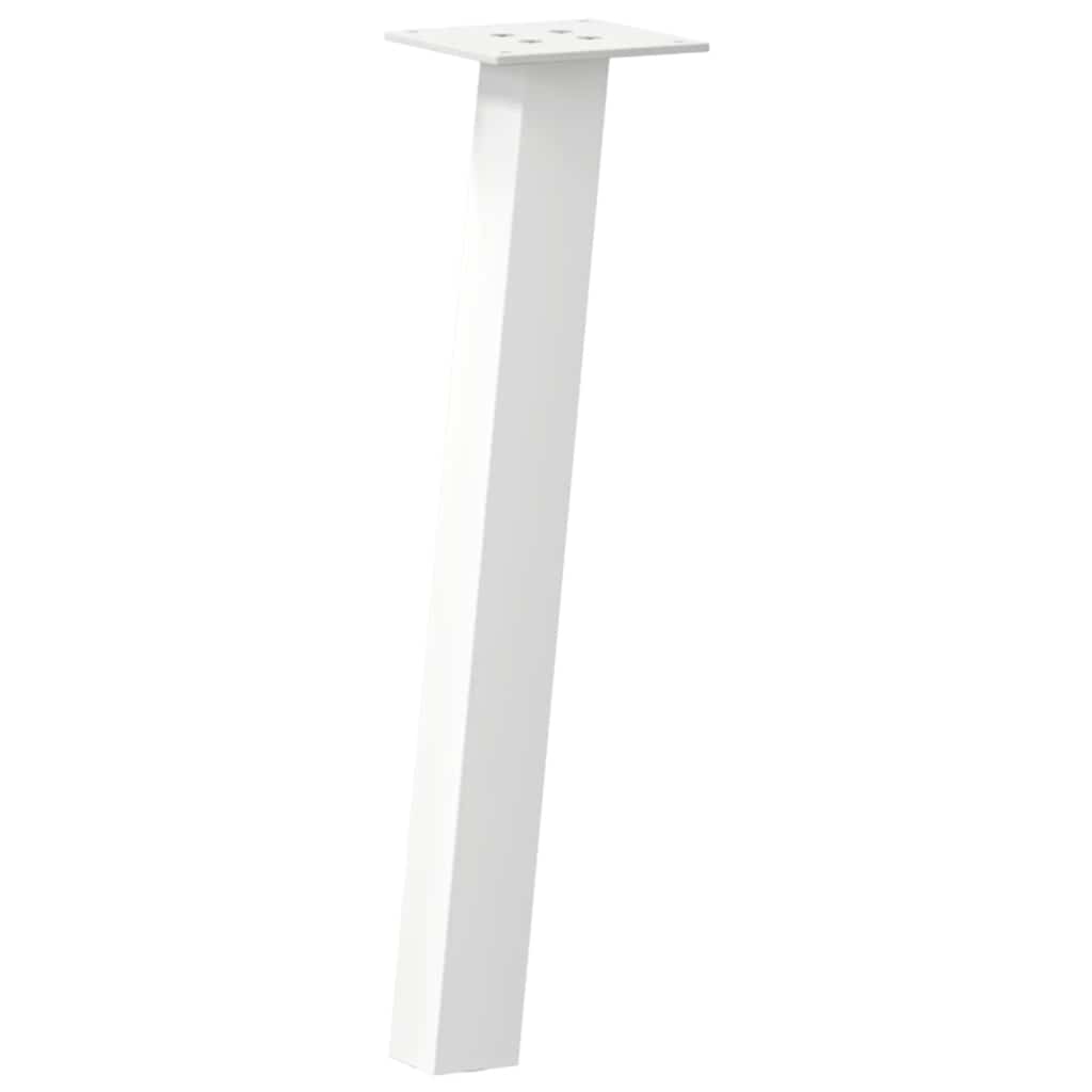Gambe per Tavolino 4 pz Bianco 42 cm in Acciaio - homemem39