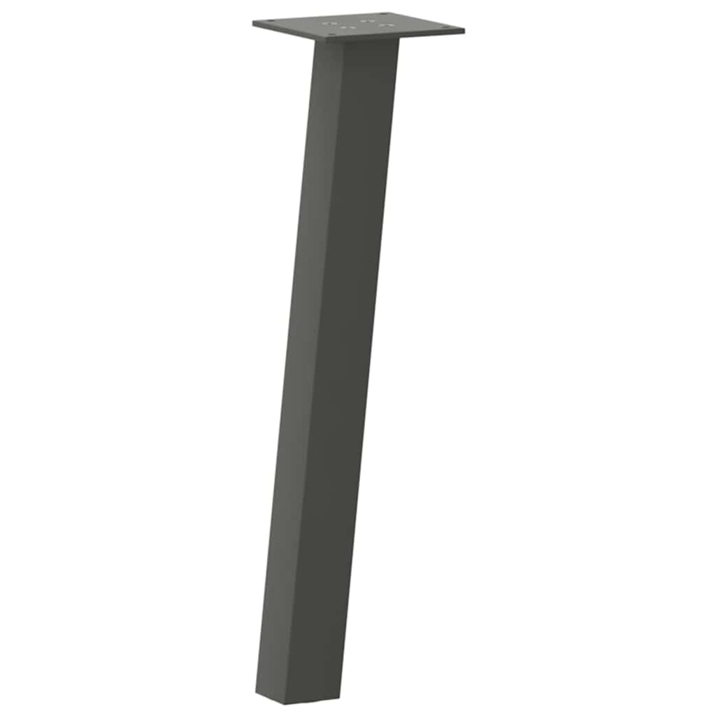 Gambe per Tavolino 4 pz Antracite 42 cm in Acciaio - homemem39