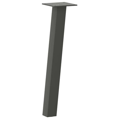 Gambe per Tavolino 4 pz Antracite 42 cm in Acciaio - homemem39