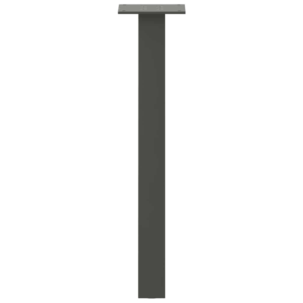 Gambe per Tavolino 4 pz Antracite 42 cm in Acciaio - homemem39