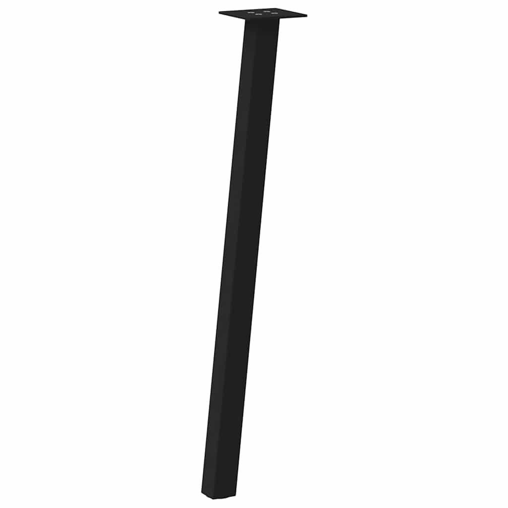 Gambe per Tavolino 4 pz Nero 72 cm in Acciaio - homemem39