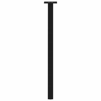 Gambe per Tavolino 4 pz Nero 72 cm in Acciaio - homemem39