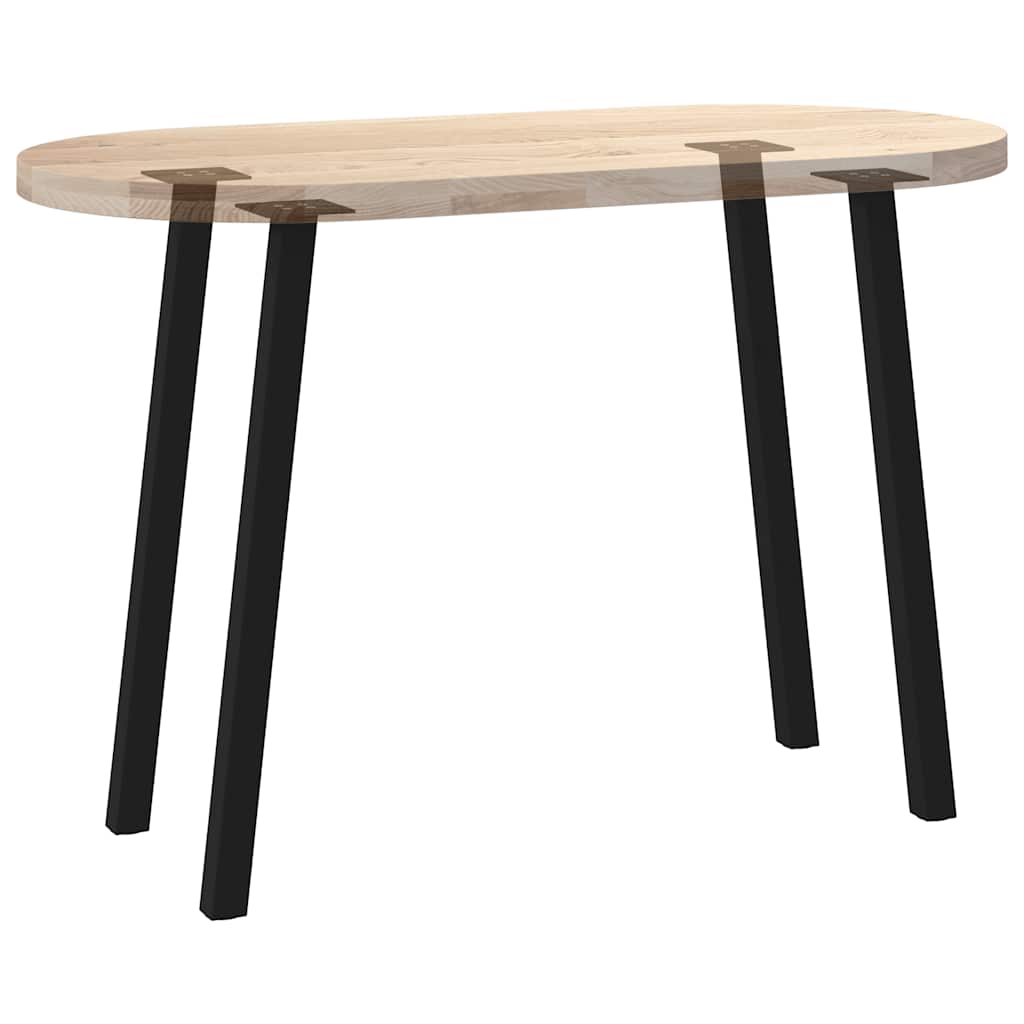 Gambe per Tavolino 4 pz Nero 72 cm in Acciaio - homemem39