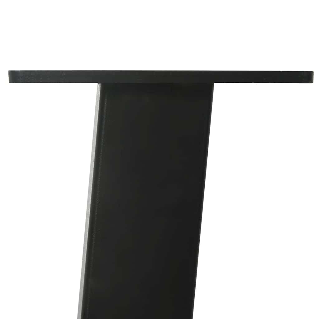 Gambe per Tavolino 4 pz Nero 72 cm in Acciaio - homemem39