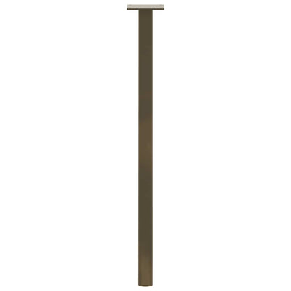 Gambe per tavolo consolle 4 pz in acciaio naturale 72cm Acciaio