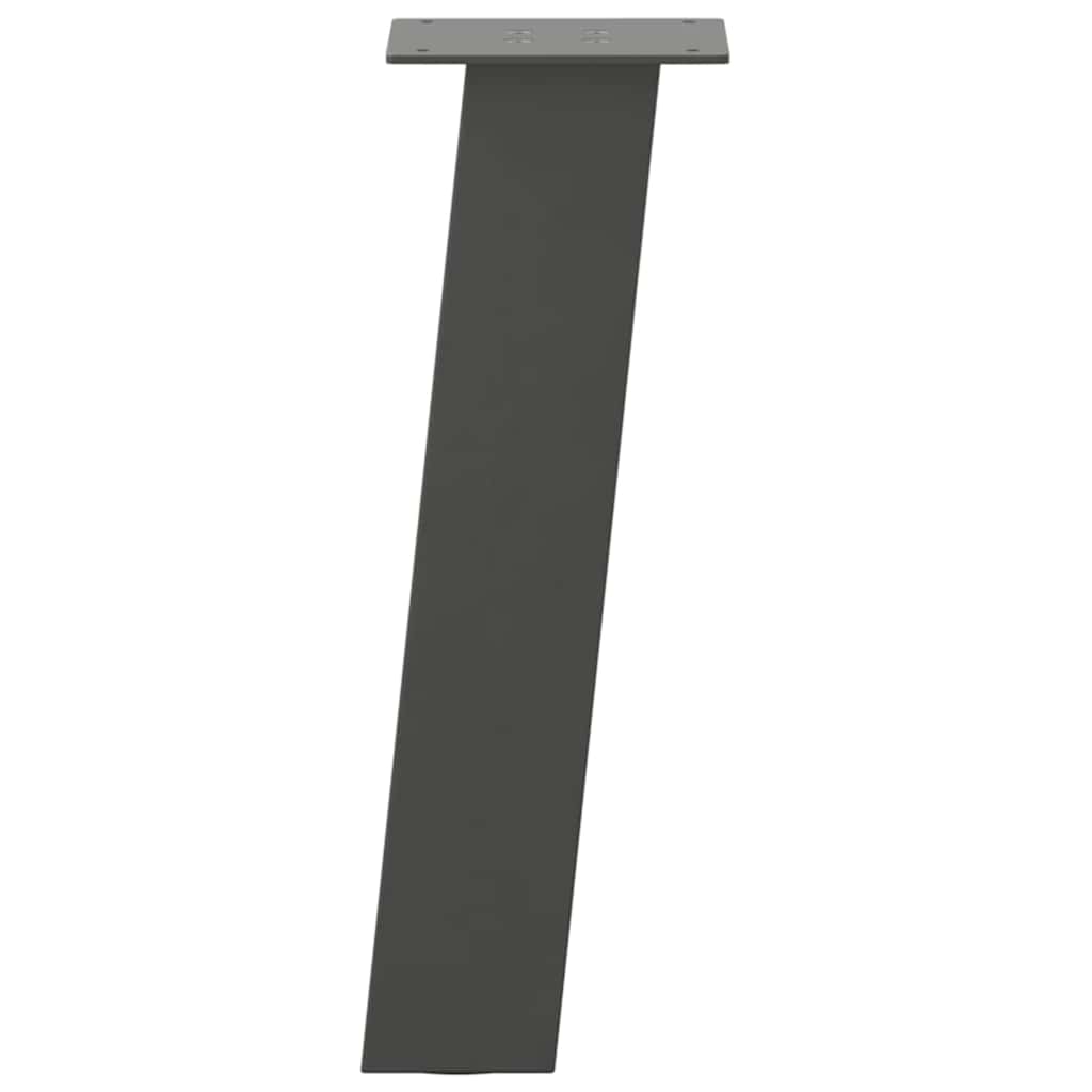 Gambe per tavolino 4 pz Antracite 30 cm Acciaio