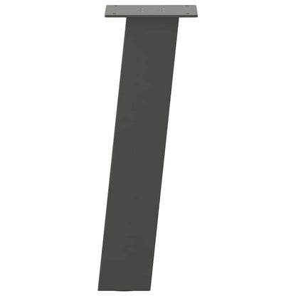 Gambe per tavolino 4 pz Antracite 30 cm Acciaio