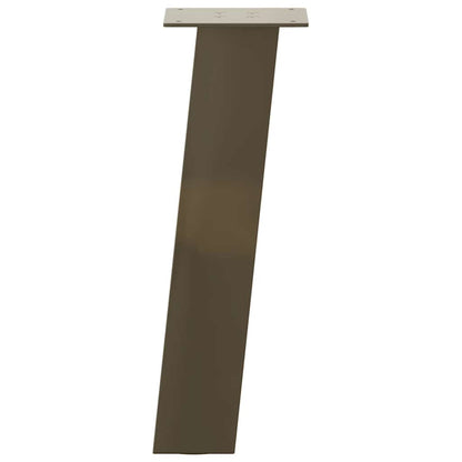 Gambe per Tavolino 4 pz Acciaio Naturale 42 cm in Acciaio - homemem39