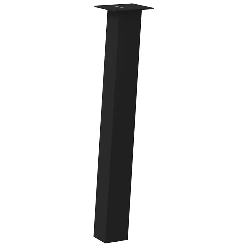 Gambe per Tavolino 4 pz Nero 72 cm in Acciaio - homemem39