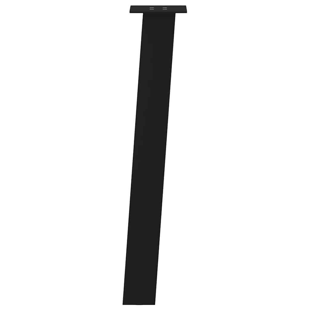 Gambe per tavolo consolle 4 pz nere 72 cm in acciaio