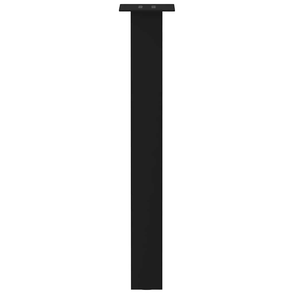 Gambe per Tavolino 4 pz Nero 72 cm in Acciaio - homemem39