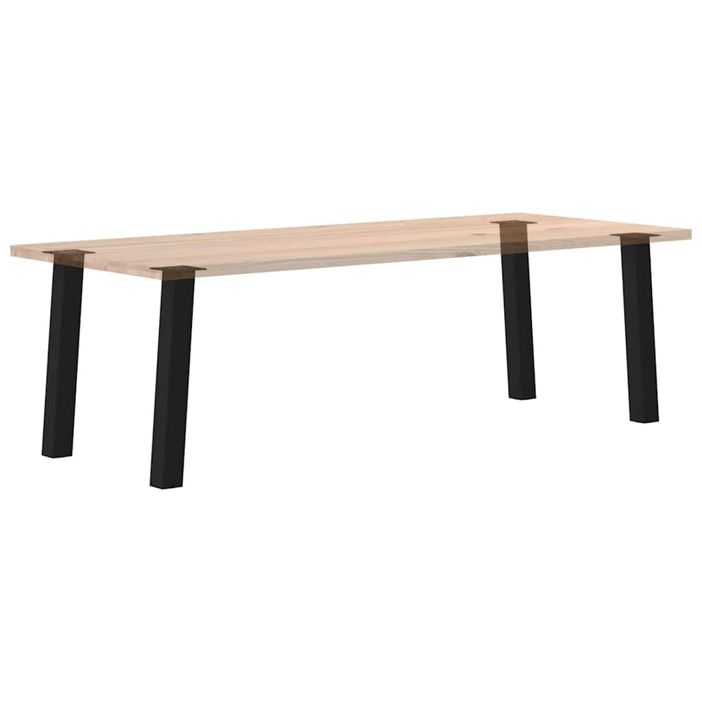 Gambe per tavolo consolle 4 pz nere 72 cm in acciaio