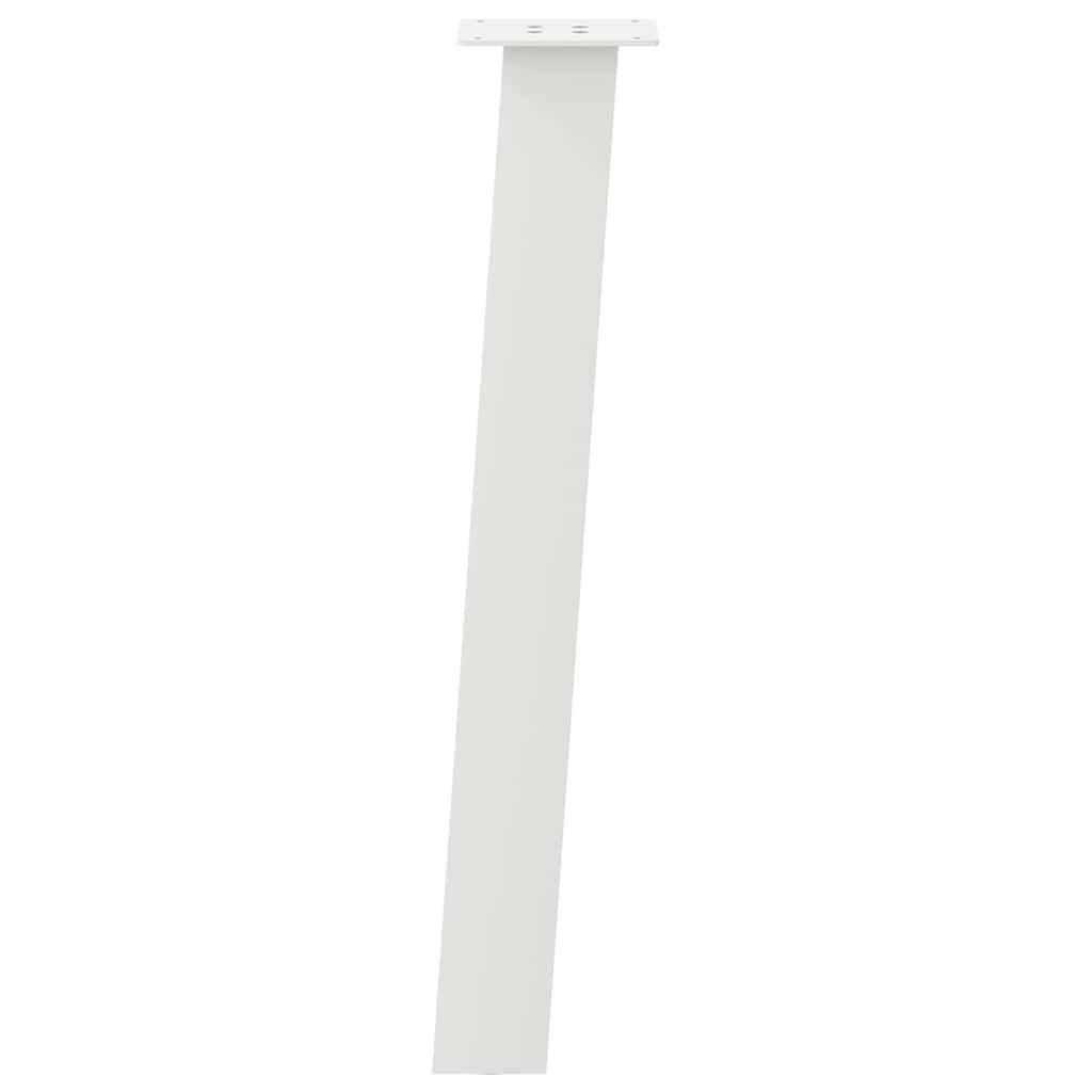 Gambe per Tavolino 4 pz Bianco 72 cm in Acciaio