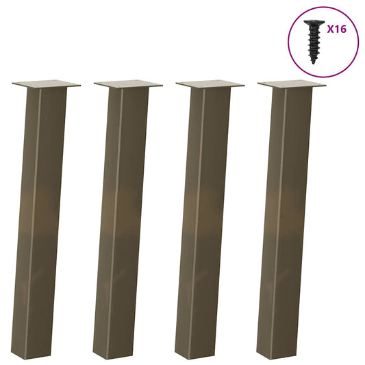 Gambe per Tavolino 4 pz Acciaio Naturale 72 cm in Acciaio - homemem39