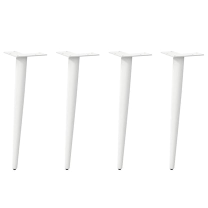 Gambe per Tavolino da Caffè Forma Conica 4 pz Bianco 30-31 cm