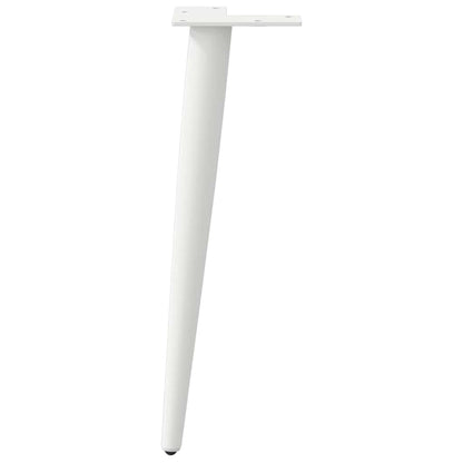 Gambe per Tavolino da Caffè Forma Conica 4 pz Bianco 30-31 cm