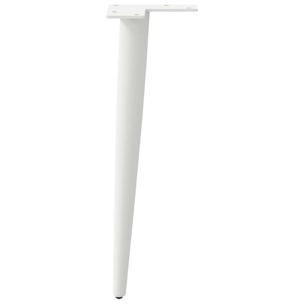 Gambe per Tavolino da Caffè Forma Conica 4 pz Bianco 30-31 cm Acciaio - homemem39