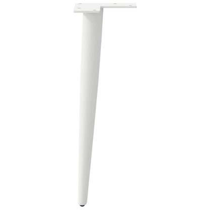 Gambe per Tavolino da Caffè Forma Conica 4 pz Bianco 30-31 cm