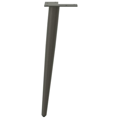 Gambe per Tavolino da Caffè Forma Conica 4 pz Antracite 30-31cm
