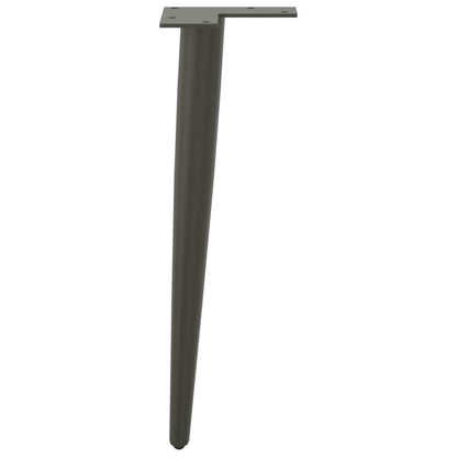 Gambe per Tavolino da Caffè Forma Conica 4 pz Antracite 30-31cm