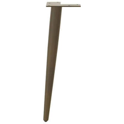 Gambe per Tavolino da Caffè Forma Conica 4 pz Acciaio Naturale 30-31 cm Acciaio - homemem39