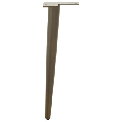 Gambe per Tavolino da Caffè Forma Conica 4 pz Acciaio Naturale 30-31 cm Acciaio - homemem39