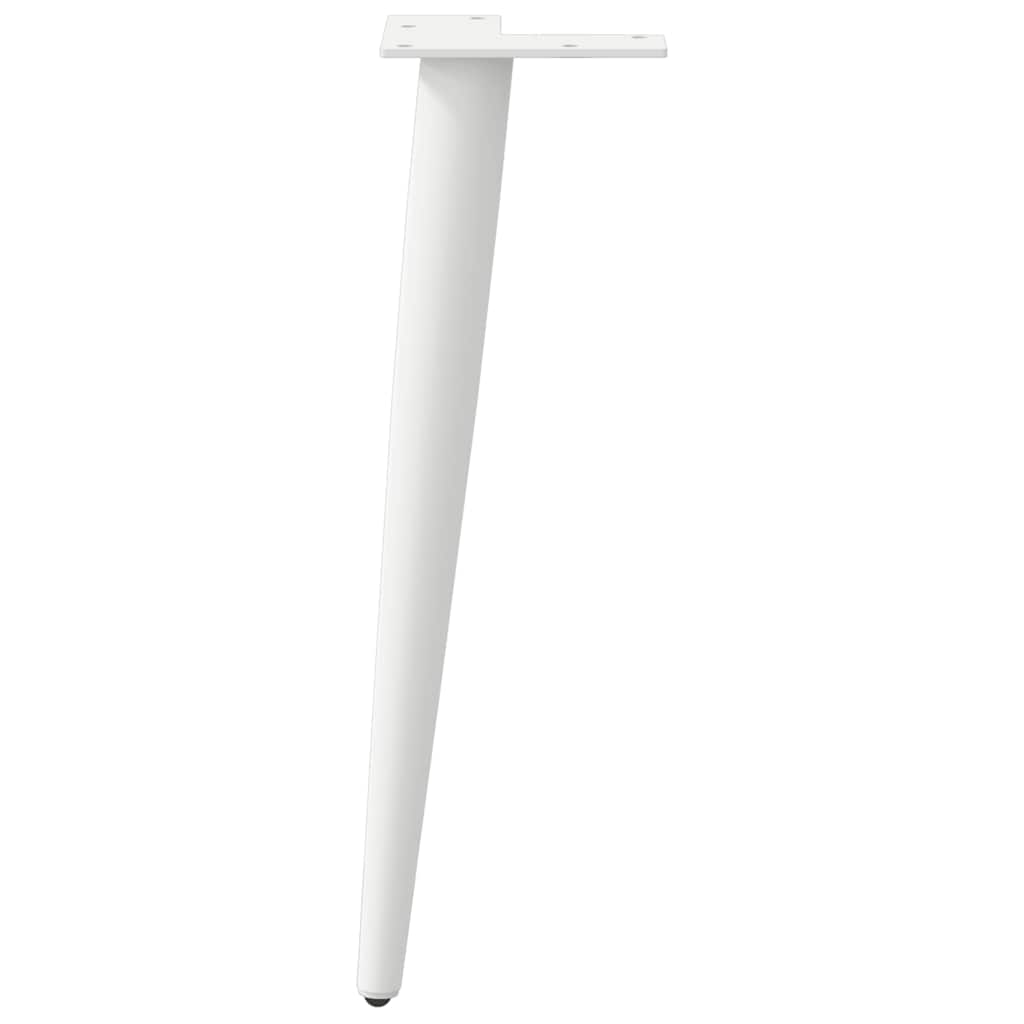 Gambe per Tavolino da Caffè Forma Conica 4 pz Bianche 42-43 cm