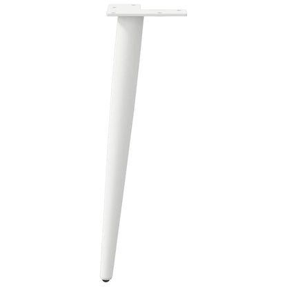 Gambe per Tavolino da Caffè Forma Conica 4 pz Bianche 42-43 cm